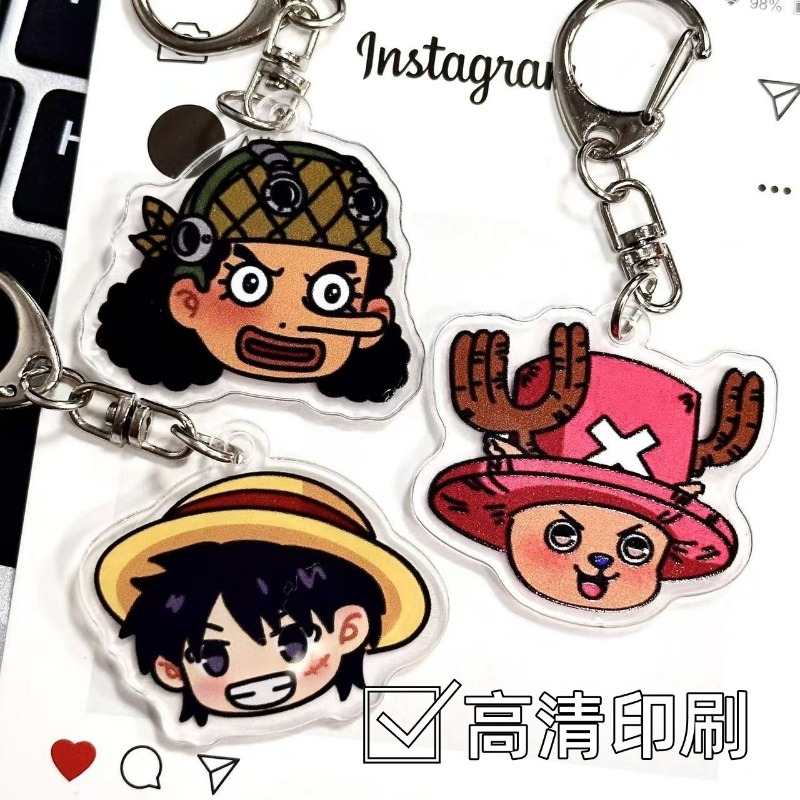 Luffy Anime Merchandise - Jednoczęściowy brelok akrylowy z anime Monkey
